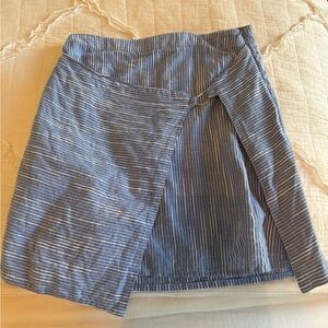 J.O.A. Blue and white stripped skirt